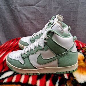 %Size 9 Nike Dunk High 1985 Women Enamel Green Denim Sneaker Shoes A 18